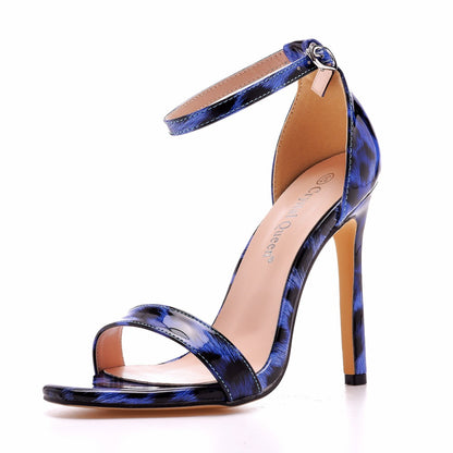 Women Open Toe Ankle Strap Stiletto Heel Sandals