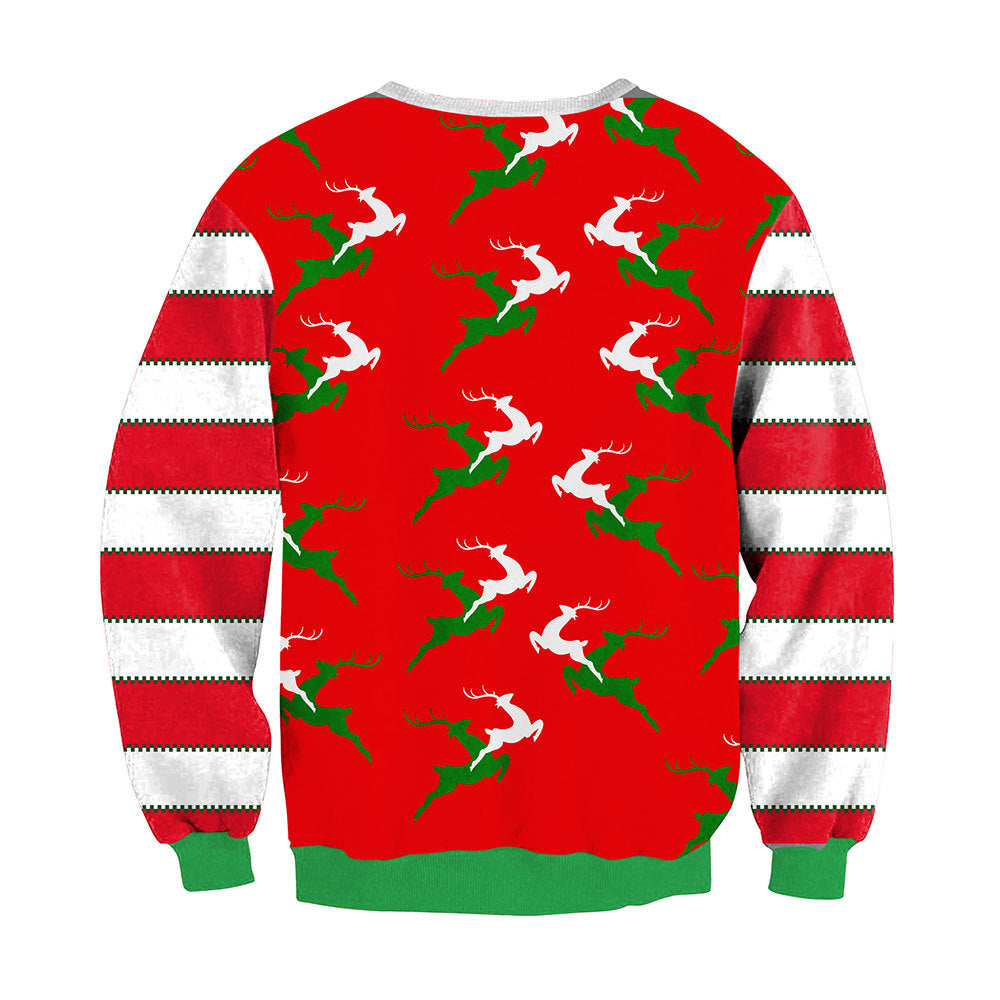 Christmas Cute Elk Crew Neck Couple Sweater