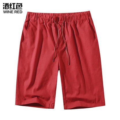 Men's Linen Casual Drawstring Beach Shorts