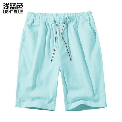 Men's Linen Casual Drawstring Beach Shorts