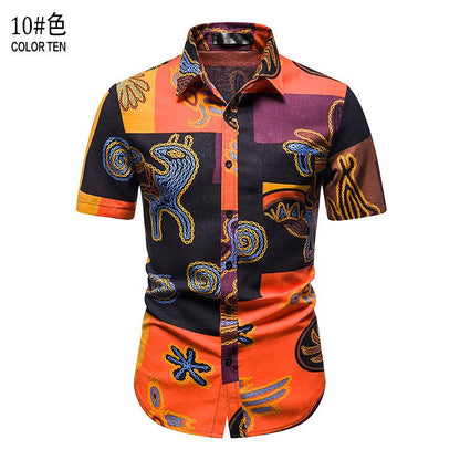 Men's Hawaii Casual Turndown Short Beach Shirts