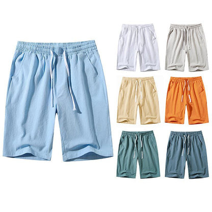 Men's Casual Elasticity Drawstring  Slim Fit Beach Shorts