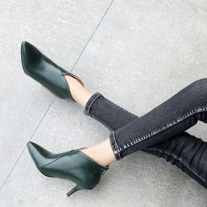 Pointed Toe Women's Stiletto Heels Ankle Boots