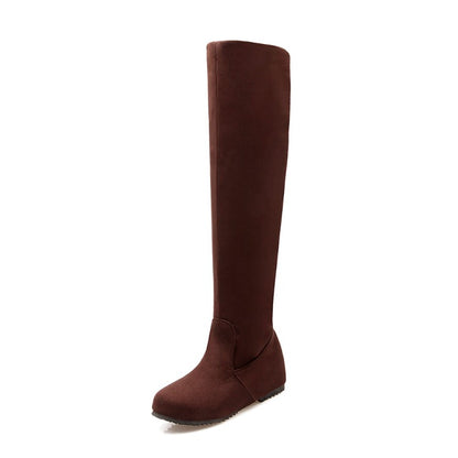 Wedges Knee High Boots Artificial Suede Shoes Woman 3305 3305