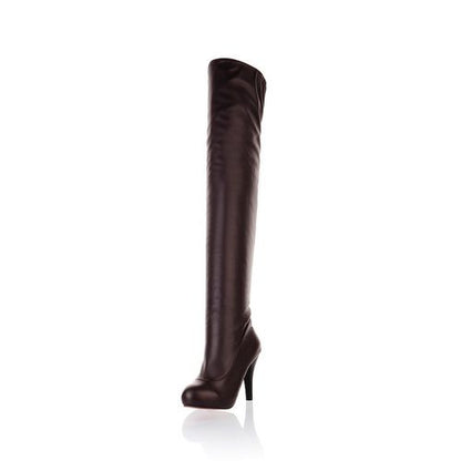 Pointed Toe Women High Heels Knee High Boots