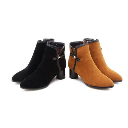 Women Knot High Heels Short Boots