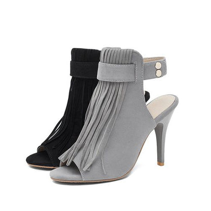 Women Tassel High Heel Stiletto Sandals