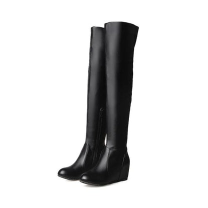 Women Wedges Heels Over the Knee Boots