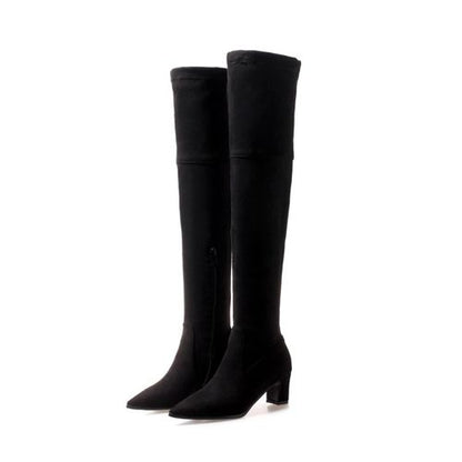 Women High Heel Thigh High Boots