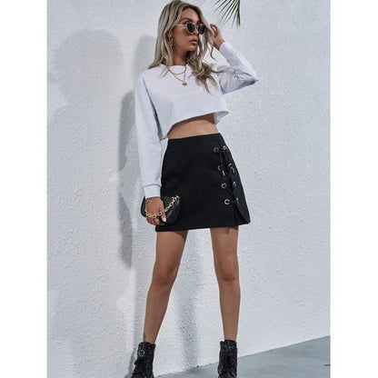 Ins Fashion Loose Cross-tied Short Women Skirts