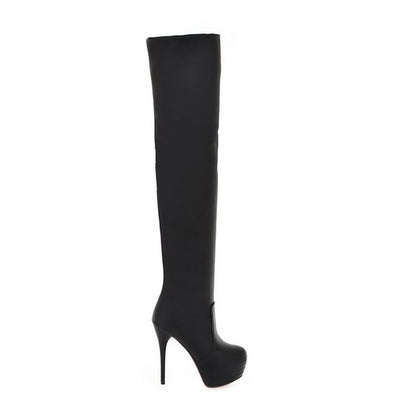 Women High Heels Platform Thigh High Boots