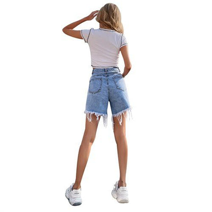 Womens Wide Legged Pants Denim Shorts