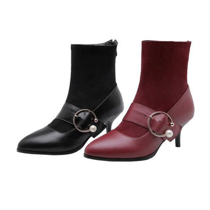 Women High Heels Stiletto Short Boots